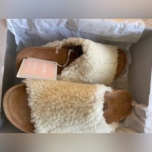 Pappillo by Birkenstock cream, shearling, wedge